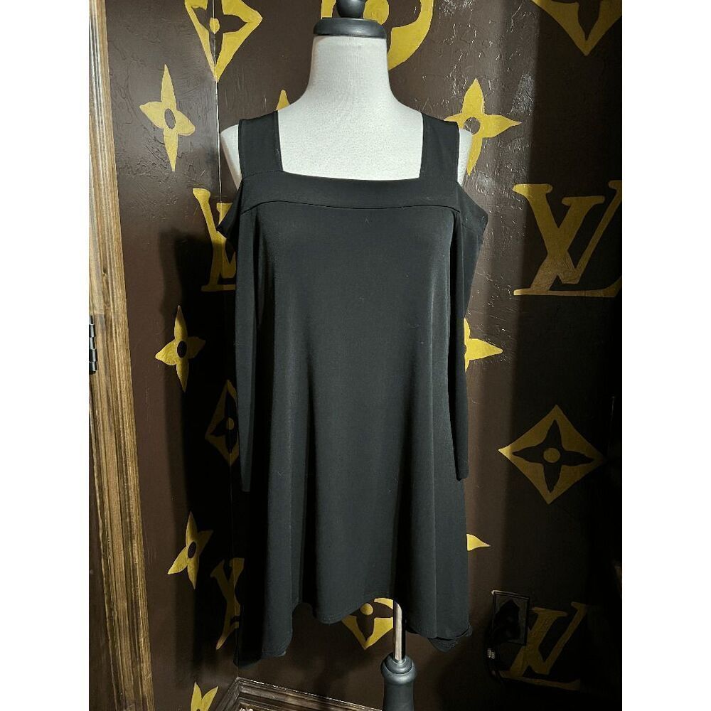 Clara Sunwoo Black Signature Cold Shoulder Tunic Size Medium - Picture 5 of 5